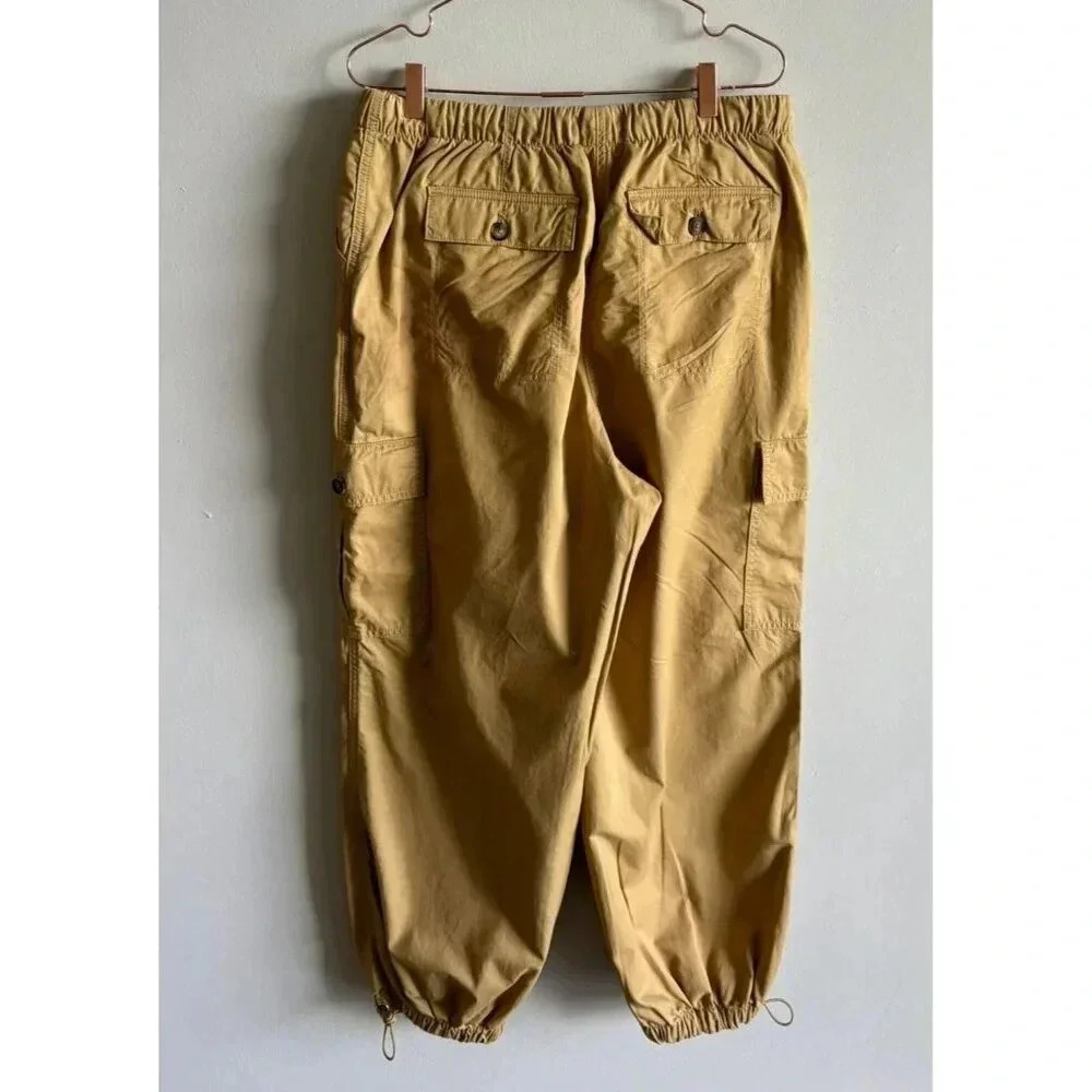 Avec Les Filles Womens Anthropologie Drawstring Cargo Baggy Pants Khaki Tan Sz L - Picture 4 of 15